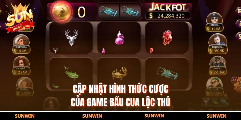 Cập nhật hình thức cược của game Bầu Cua Lộc Thú