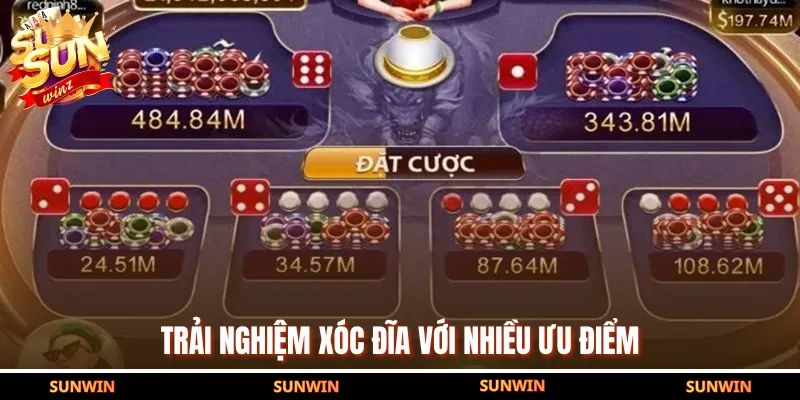 Trải nghiệm xóc đĩa với nhiều ưu điểm